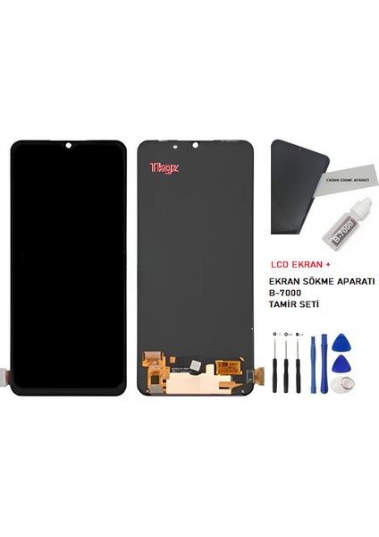 - Oppo A73 -2020 Uyumlu Lcd Ekran Dokunmatik Orijinal OLED + B-7000 + TAMİR SETİ