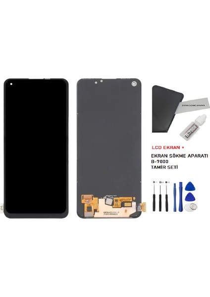 - Oppo Reno 6 Uyumlu LCD Ekran Dokunmatik +B-7000 + Tamir Seti