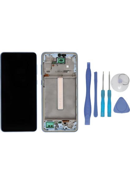 - Samsung Galaxy A33 5g SM-A336 Uyumlu LCD Ekran Dokunmatik - A -Kalite Çıtalı Mavi + Tamir Seti