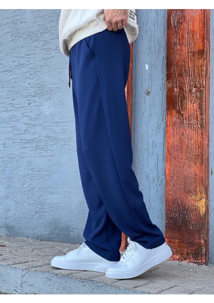 Yeni Sezon Rahat Kalıp Esnek Kumaş Beli Lastikli Baggy Jogger Pantolon fiyatları