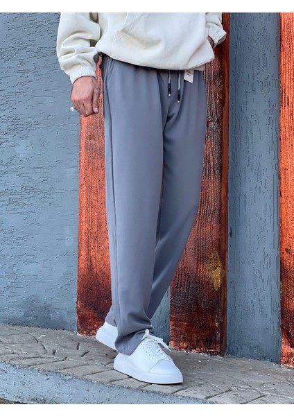 Yeni Sezon Rahat Kalıp Esnek Kumaş Beli Lastikli Baggy Jogger Pantolon