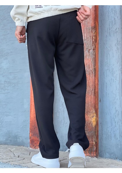 Yeni Sezon Rahat Kalıp Esnek Kumaş Beli Lastikli Baggy Jogger Pantolon