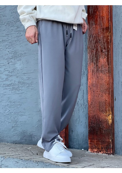 Yeni Sezon Rahat Kalıp Esnek Kumaş Beli Lastikli Baggy Jogger Pantolon