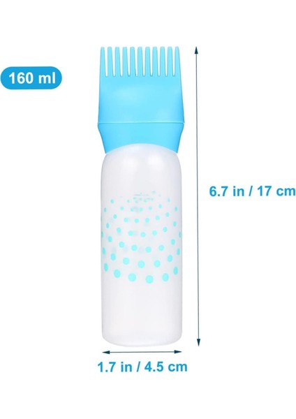 Saç Boyama Için Plastik Dip Boyaları Için Kolay Kullanışlı Küçük Taraklı Şişe