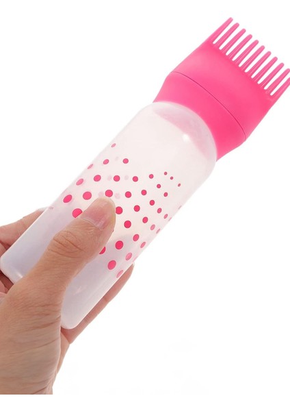 Saç Boyama Için Plastik Dip Boyaları Için Kolay Kullanışlı Küçük Taraklı Şişe