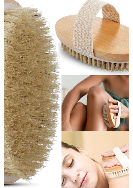 Kokusuz Doğal At Kılı Selülit Fırçası - Tek Adet ve Etkili Cilt Bakımı