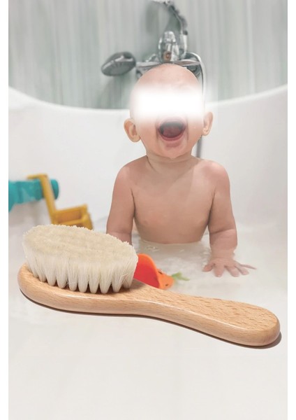 Keçi Kılı Organik Bebek Banyo Tarağı Ince Tüylü Yeni Nesil