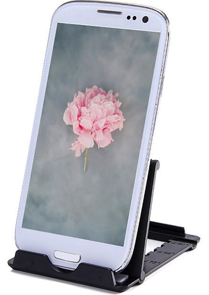 Çok Açılı Masaüstü Stand - Telefon ve Tablet Için Siyah Tasarım