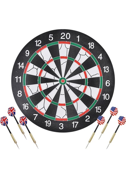 Xl Boy Dart Tahtası Seti 18 Inç Profesyonel Dart Seti + 6 Adet Dart Oku 18GR