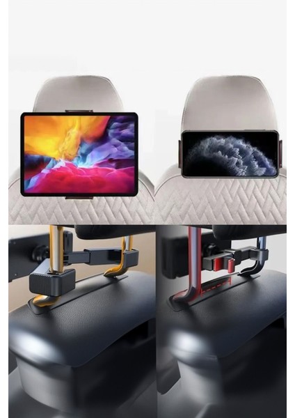 Koltuk Arkası Ayarlanabilir Tablet Telefon Tutucu Ön Koltuk Arkası Ekran Tutucu