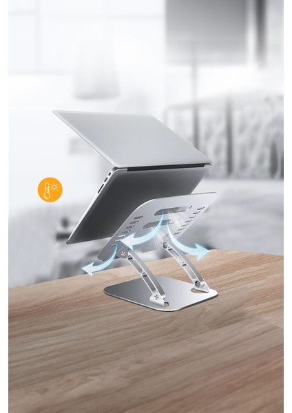 Masaüstü Tablet Standı Soğutucu Tutucu Dizüstü Standı Ayarlanabilir Soğutma
