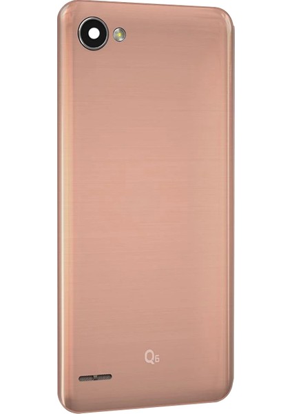 Lg Q6 Uyumlu Kamera Camlı Batarya Kapağı