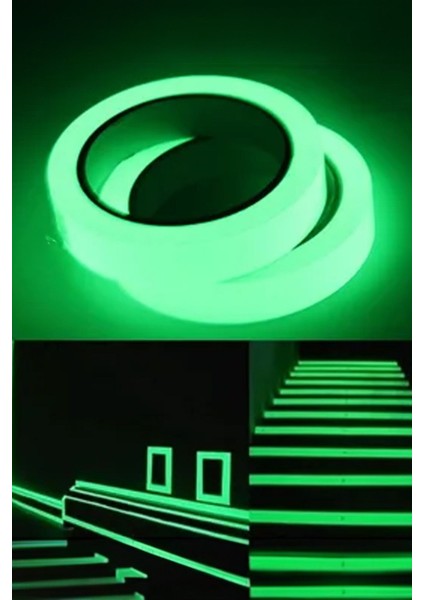 Yeşil Fosforlu Bant 4 Metre Sağlam Kullanışlı Fosforlu Bant