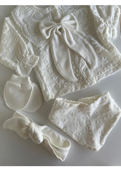 Fukukumbaby Vintage Kız 5li Set Ekru