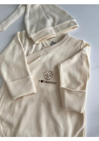 Fukukumbaby Unısex 3-6-9 Ay Organıc Kruvaze Takım Krem modelleri