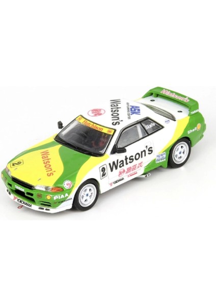 1:64 Diecast Nissan Skyline Gt-R (R32) Watsons Macau Guia Race 1991 Skaife Inno Model Araba