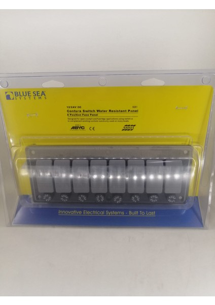 Contura Water Resistant 12V Dc Panel - 8 Position Bluesea 8261