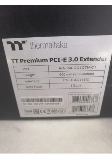 Ac-050-C010tn-C1Tt Premium Pcı-E 3.0 Extender 600mm