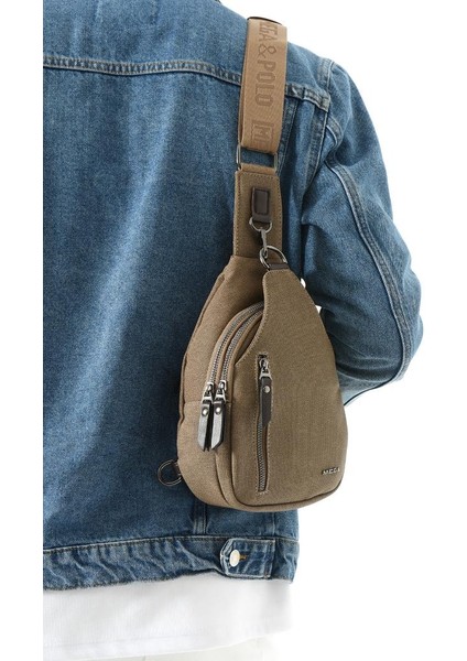 Erkek Bady Bag Göğüs Çantası Kanvas Kumaş Sırt Çantası 27*17 cm Günlük Omuz Çantası