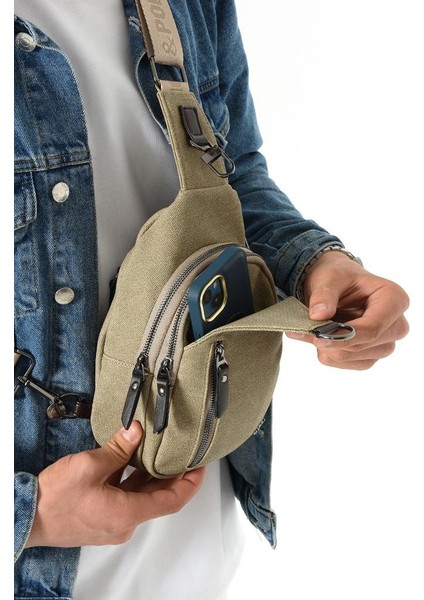 Erkek Bady Bag Göğüs Çantası Kanvas Kumaş Sırt Çantası 27*17 cm Günlük Omuz Çantası fiyatları