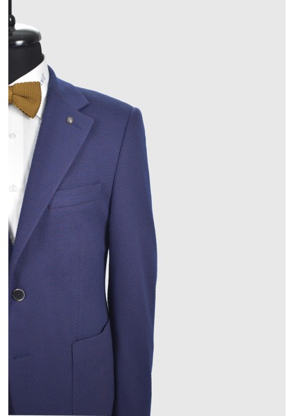Slim Fit Mono Yaka Torba Cep Puantiyeli Ceket modelleri