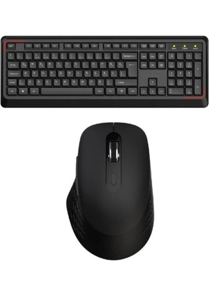 Wireless Kablosuz Q Klavye Mouse Seti Ofis Tipi Sessiz LED Aydınlatma