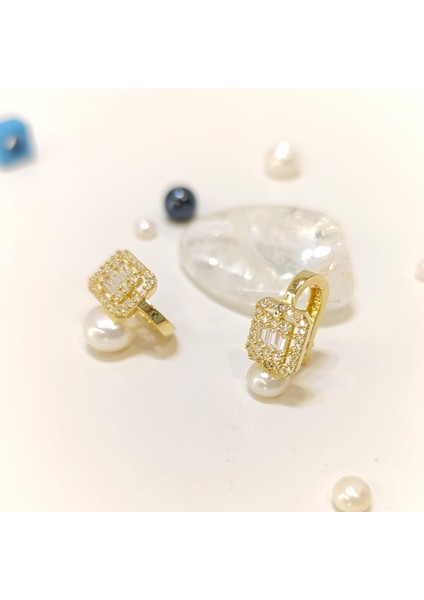 Baget Taşlı Küpe 14 Ayar Altın fiyatları