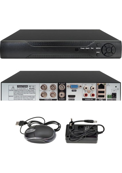 ESP-5004 Ahd Dvr Kayıt Cihazı 4 Kanal 5 mp Xmeye Hibrit