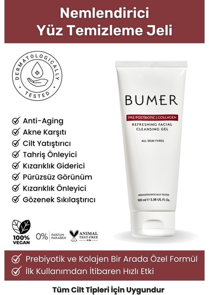 Nemlendirici Tazelik Normal Ve Kuru Ciltler Için Akne Karşıtı Yüz Temizleme Jeli 100 ml
