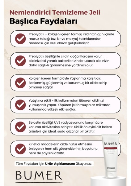Nemlendirici Tazelik Normal Ve Kuru Ciltler Için Akne Karşıtı Yüz Temizleme Jeli 100 ml modelleri