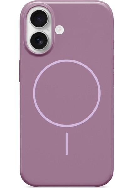 Apple iPhone 16 Kılıf Magsafe Özellikli Parlak Sert Mermer Silikon Kapak