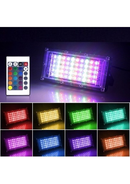 Kumandalı LED Işık Dış Cephe Aydınlatması çok Renkli Rgb led Panel Işık Partiled Aydınlatma (4825)