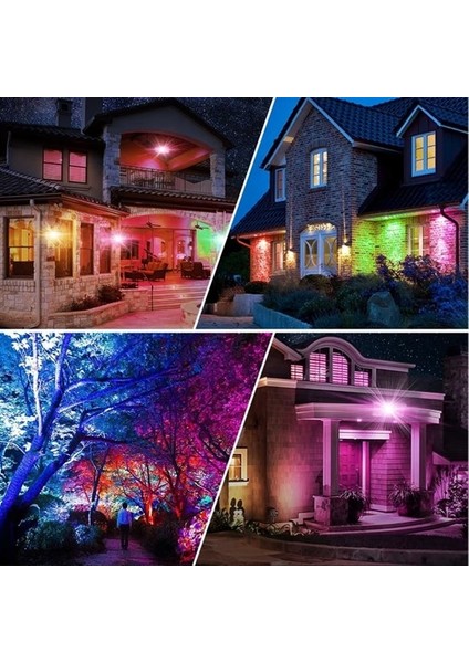 Kumandalı LED Işık Dış Cephe Aydınlatması çok Renkli Rgb led Panel Işık Partiled Aydınlatma (4825)