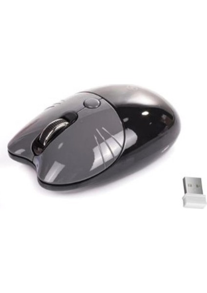 Sevimli Kedi Kablosuz Siyah Bluetooth Mouse