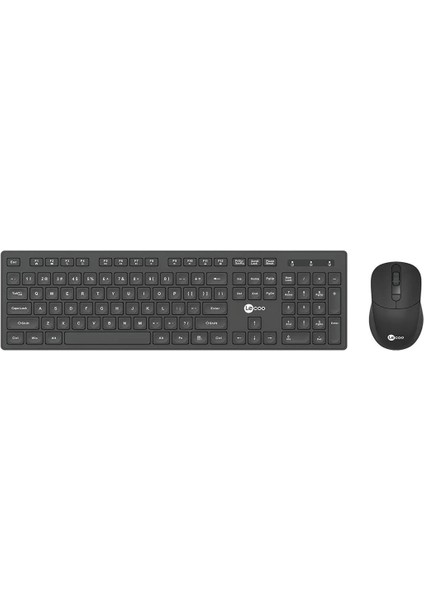 KW201 Kablosuz Türkçe Q Klavye & Mouse Set Siyah