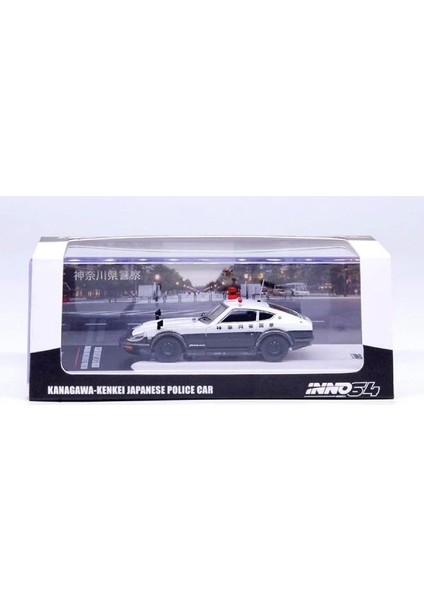 1:64 Diecast Nissan Fairlady 240ZG Japanese Police Inno Model Araba fiyatları