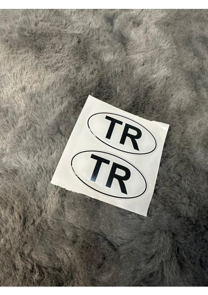 Tr Yazısı Beyaz Damla Etiket Sticker 2'li 6.5cm
