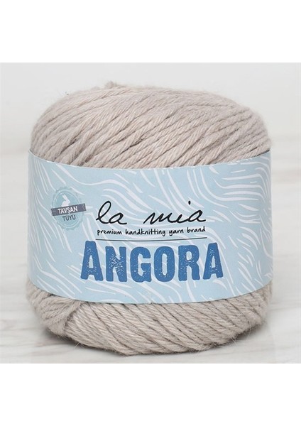 La Mia Angora 50GR. Bej El Örgü Ipi - L003 - 34218
