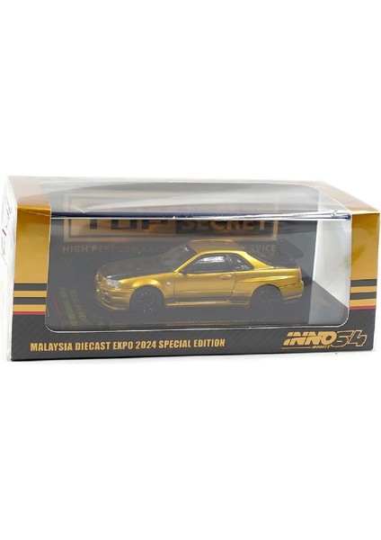 1:64 Diecast Nissan Skyline Gt-R (R34) "top Secret" Tokyo Auto Salon 2024 Inno Model Araba
