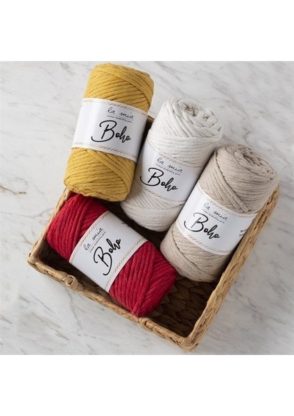 Boho Gri Büküm Makrome İpi- L031 - 33986