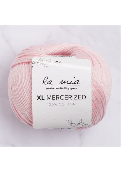 Xl Mercerized Pembe El Örgü İpi- 4 - 33760