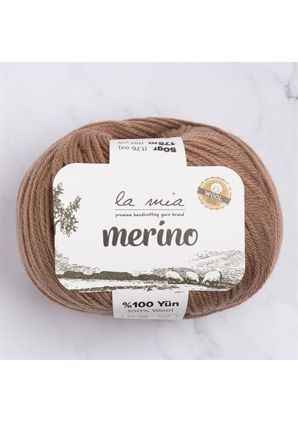 Merino Kahverengi El Örgü İpi- L137 - 33795