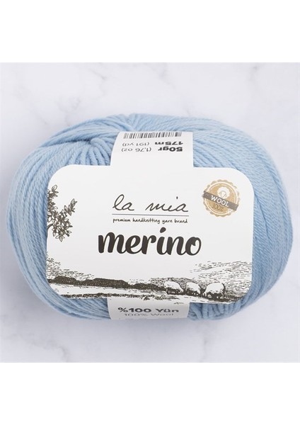 Merino Mavi El Örgü İpi- L095 - 33784