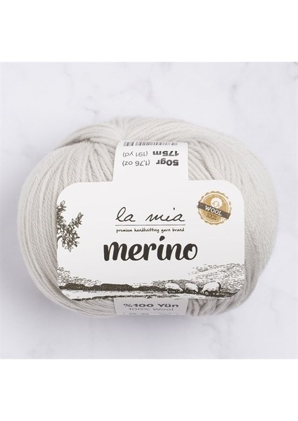 Merino Açık Gri El Örgü İpi- L047 - 33782