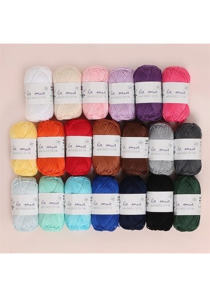 Mini Mercerized Cotton 20LI Paket Renkli El Örgü İpi- 33825