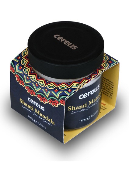 Shanti Mandala Lavanta Kokulu Doğal Soya Mum (180 Gr)