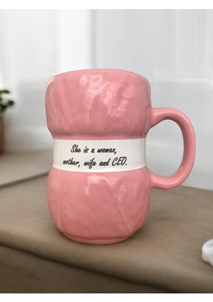 Yumak Kupa Örgü Kupa Yumak Şeklinde Lüx Seramik Kupa , Mug , Çay Fincanı , Nescafe Fincanı