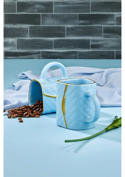 Çanta Şeklinde Lüx Seramik Gold Varaklı Tekli Kupa , Mug , Kupa Takımı , Nescafe Fincanı modelleri