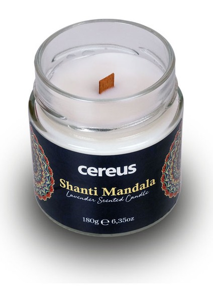 Shanti Mandala Lavanta Kokulu Doğal Soya Mum (180 Gr)