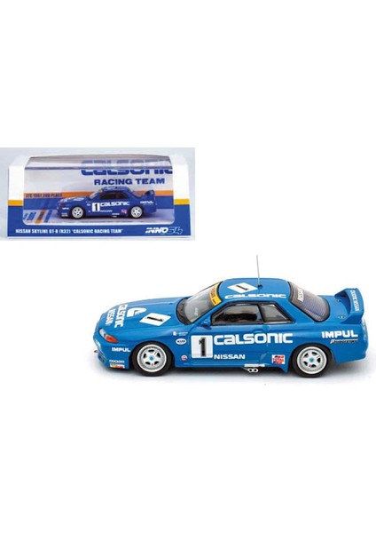 1:64 Diecast Nissan Skyline Gt-R Calsonic Racing Team Jtc 1991 2nd Place Inno Model Araba